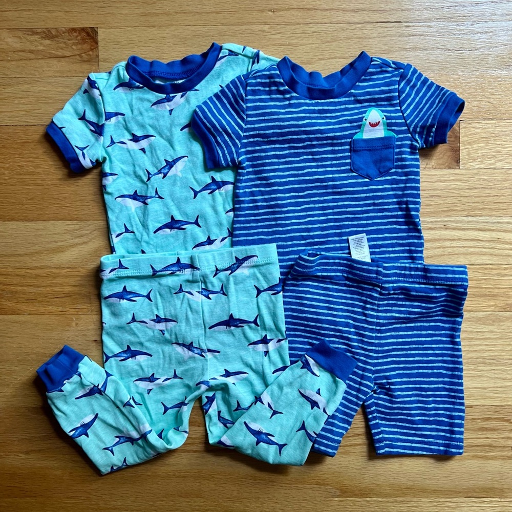 Little Me Shark Pajama Set